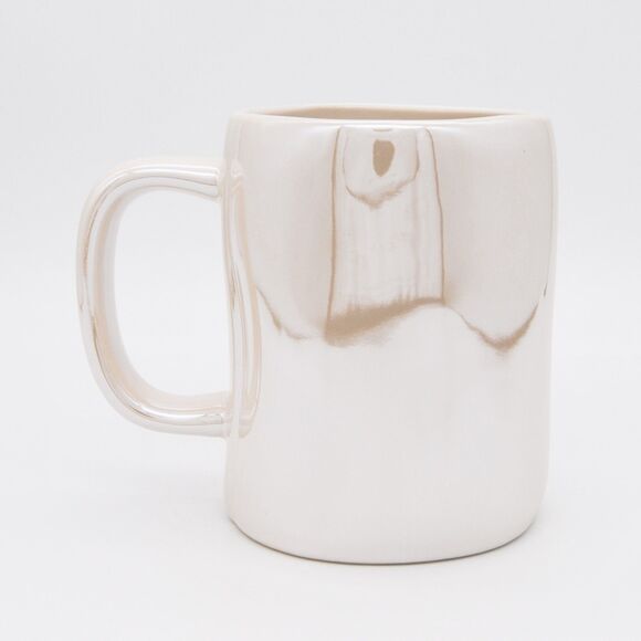Rae Dunn White Christmas Mug, 16oz Iridescent Ceramic Coffee Cup, Holiday Gift - Picture 2 of 10